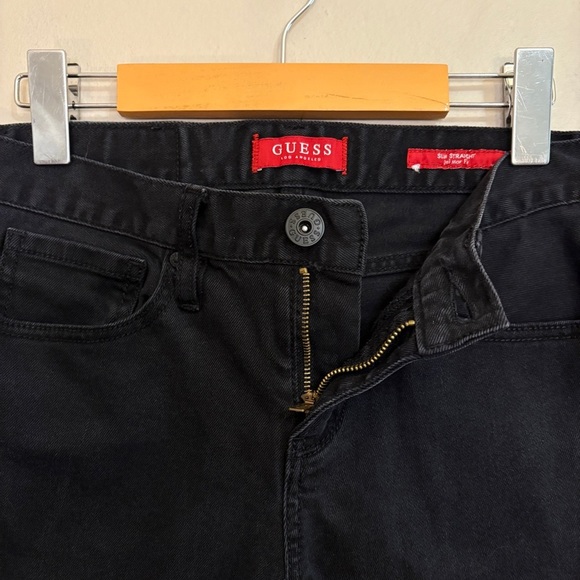 Guess Black Slim Straight Leg Jeans 29x32 - Picture 6 of 16
